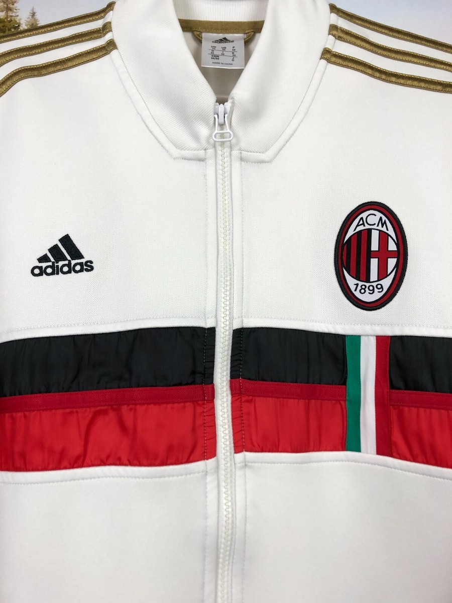 vintage AC MILAN away track jacket XL 白 Vintage Adidas AC Milan Football Jacket Soccer Track Top