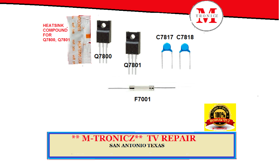 Kit Riparazione Alimentatore Per TV Sharp LC-80LE757U - Modello DPS-299AP / RUNTKB133WJQZ