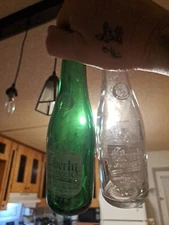 Vintage Lot Of 2 ACL Bottles 1 Clear And 1 Geen Liberty Beverages  Bottles...