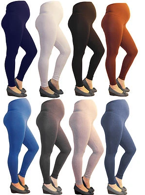 Grossesse Pantalon Leggings de Maternité Leggings Long Opaque Coton Lingerie - Photo 1/2