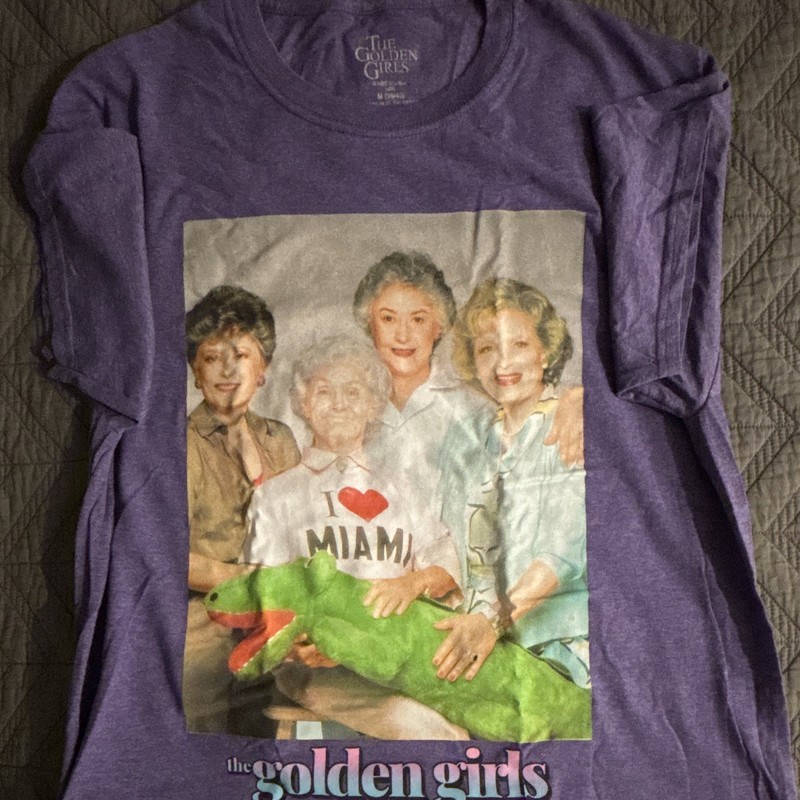The Golden Girls "I Love Miami" Purple Graphic T-Shirt, Size M