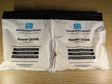 2 Pack Homestyle Direct 19.5 Oz Power Drink Strawberry Nutrition Exp 1/26 