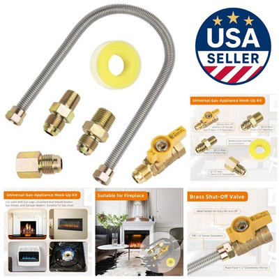 #ad F271239 Universal Gas Appliance Hook Up Kit for Dryers and Heaters 22 Inch $55.99