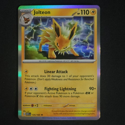Jolteon 135/165 151 Rare Holo NM Pokemon TCG