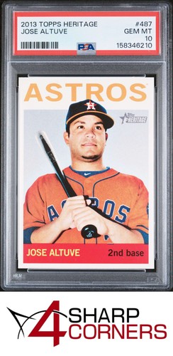 2013 TOPPS HERITAGE #487 JOSE ALTUVE ASTROS PSA 10