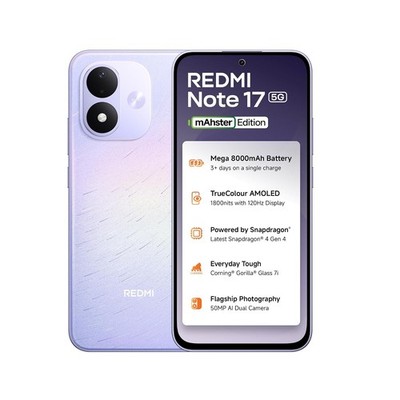 Redmi Note 17 5G 6GB 128GB Starlight Purple 8000mAh Global Version Unlocked