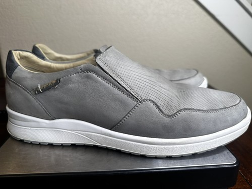 Mephisto Valter Run Off Shoes Mens 11.5 Gray Leather Slip On Comfort Casual - Afbeelding 4 van 8