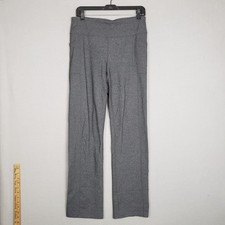 Skechers Size L Bootcut Yoga Pants Heathered Gray Stretch Athleisure Loungewear