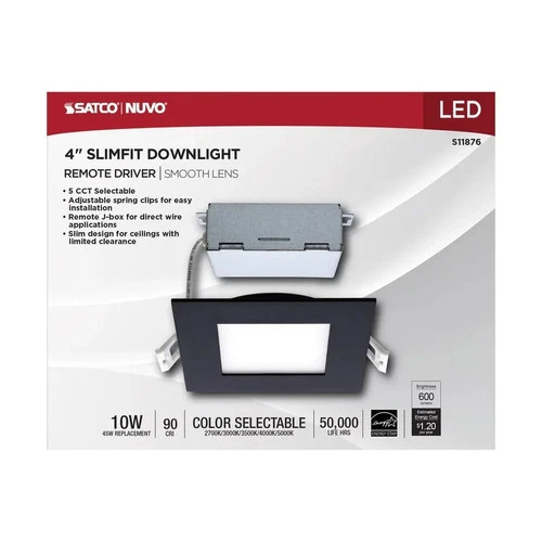 10W LED SLIMFIT 4" DOWNLIGHT CCT SELECTABLE - SQUARE/BLACK - Picture 7 of 7