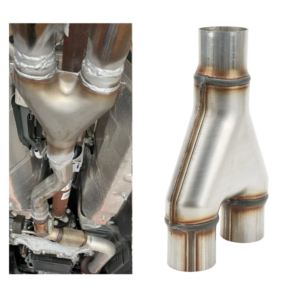 Car Exhaust Tail Throat Good Sealing Dual Exhaust Tips Stainless Steel For - Image 3 of 4