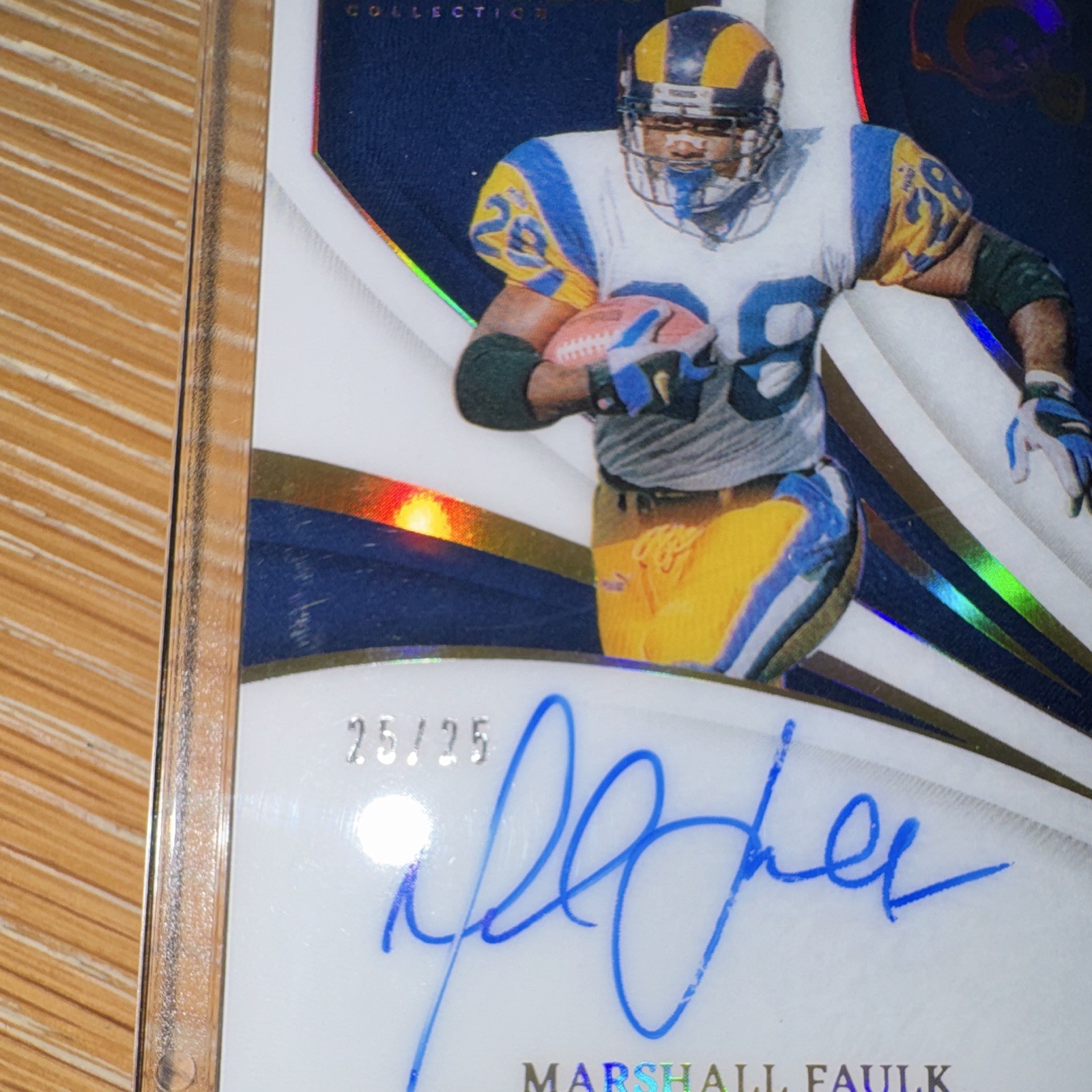Panini 2024 Immaculate Records Marshall Faulk Rams #IR-MFK Auto 25/25 view 2