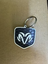 Dodge Ram Keychain Honeycomb Pattern Black And White- Lk Dodge Ram Keychain Honeycomb Pattern Black And White- Lk