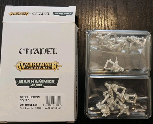 Warhammer 40k Astra Militarum Armageddon Steel Legion squad metal OOP Guard