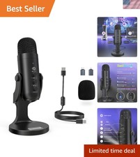 Versatile Podcast Mic: USB Plug-and-Play, Real-Time Monitoring  Echo Control