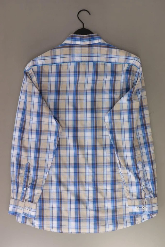 ⭐ Olymp camicetta per uomo taglia 54, XL a quadri blu di cotone ⭐ - Immagine 2 di 4