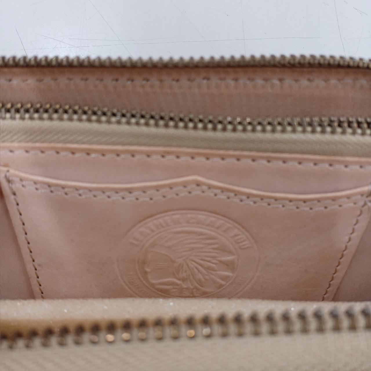 Y1129 LEATHER CRAFT YOU Python leather round fast… - image 10