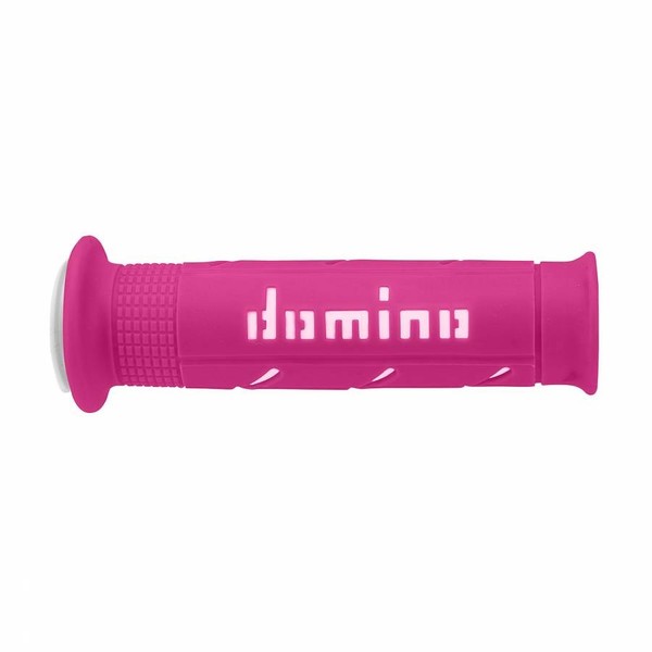 Griffbezug Domino Motorrad On Road A250 Fuchsia-Weiß Offenes Ende 120-125Mm (Pa-image