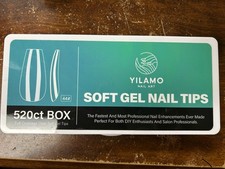 Yilamo Soft Gel Nail Tips #44 -520ct Box Full Coverage Clear