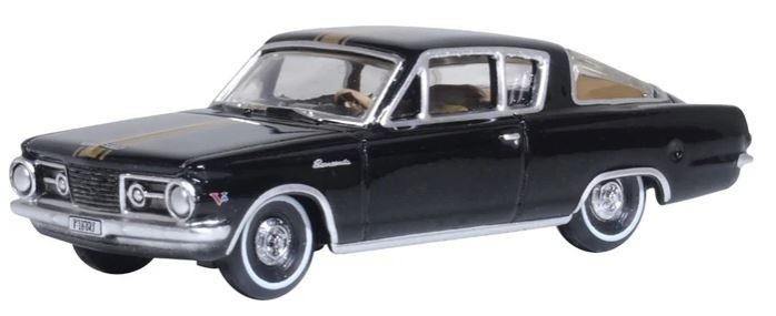 Oxford 87PB65004 Plymouth Barracuda 1965 Black/Gold 1:87 Scale