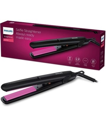 Philips Selfie Hair Straightener HP8302/06 SilkPro Care Ceramic Plate 210°C Pink