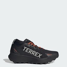 Adidas Terrex Agravic GTX Trail Running Shoes (UK 9 - Black, Grey and Orange)