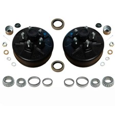 Set Of 2 10 Trailer Brake Drum Hub Kit 5 On 4.5 Lug Fits 3500 Lb Axles