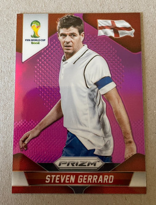 2014 Panini World Cup Star Prizm #139 Steven Gerrard Purple 8/99 England