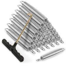 36PCS 7 Inch Trampoline Springs Heavy Duty Steel With T Hook Pulling Tool
