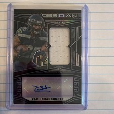 Panini 2023 Obsidian Zach Charbonnet #202 RC Auto Jersey Electric Etch /75