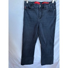 NYDJ Tummy Tuck Jeans Blue Straight Leg Stretch Denim 14P P800B Made in USA