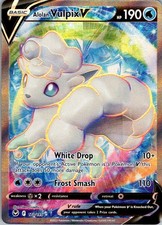 Alolan Vulpix V (Full Art) Holo Ultra Rare SWSH12: Silver Tempest 173/195 NM on eBay