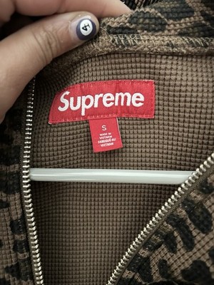 Supreme Hooded Zip-Up Thermal Leopard Hoodie Size Small | eBay