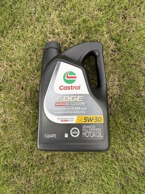 Castrol EDGE High Mileage Full Synthetic 5W-30 Engine Oil, 5 Quart Size
