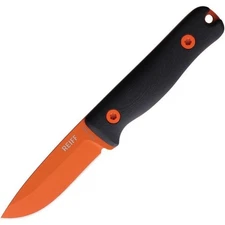 Reiff Knives F3 Fixed Blade CPM-3V Steel Black/Orange G10 Handle - F3018BLGBLKA