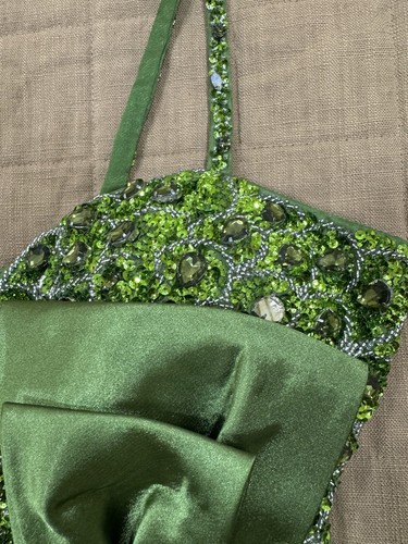 Mnm Couture 5467 Green Beaded Gown Dress Maxi Size 10 $1100 - Picture 14 of 14