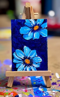 ACEO Original Acrylic Painting  New Signed Art Card, Editions & Originals