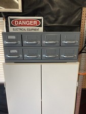 Equipto 8-Drawer Industrial Steel Parts Storage Cabinet 23"x11"x9.5"H
