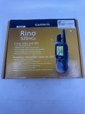 Garmin Rino 520 HCx Handheld GPS 2 Way Radio W/ Accessories Tested Working