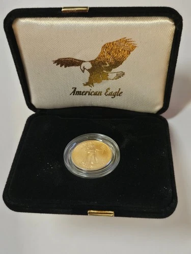 2021-W $10 Gold Eagle Type 2 Unfinished Proof Dies Error Perfect looking coin!