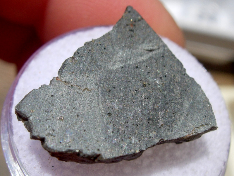 3.90 grams NWA 12676 / Tassedet 004 cut Meteorite H5, melt breccia with COA