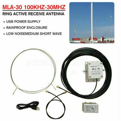 Balkonen Dächer MLA-30+ Schleifenantenne 0,5 MHz-30 MHz Regenfischschale
