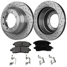 Rear Brake Disc Rotors And Pads Kit For Ford F-350 Super Duty 1999 2000-2004