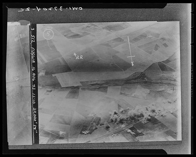 Photo:Foggia Italy 1930s aerial bombing target map fields WWII