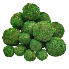 16 Pcs Moss Balls Set - 8x3.15" + 8x1.6" Handmade Green Moss Balls for Home 