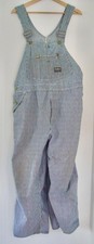 Vintage SANFORIZED Denim OSHKOSH BGosh Vestbak Pinstripe Railroad OVERALLS 40x28