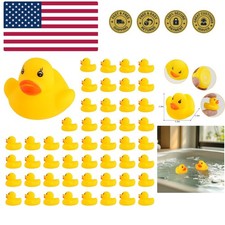 50-Pieces Float  Squeak Mini Rubber Duck Baby Bath Ducky Sound Shower Toys f...