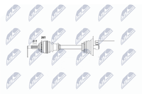 NTY NPW-RE-013 Antriebswelle Vorne Links FüR Renault