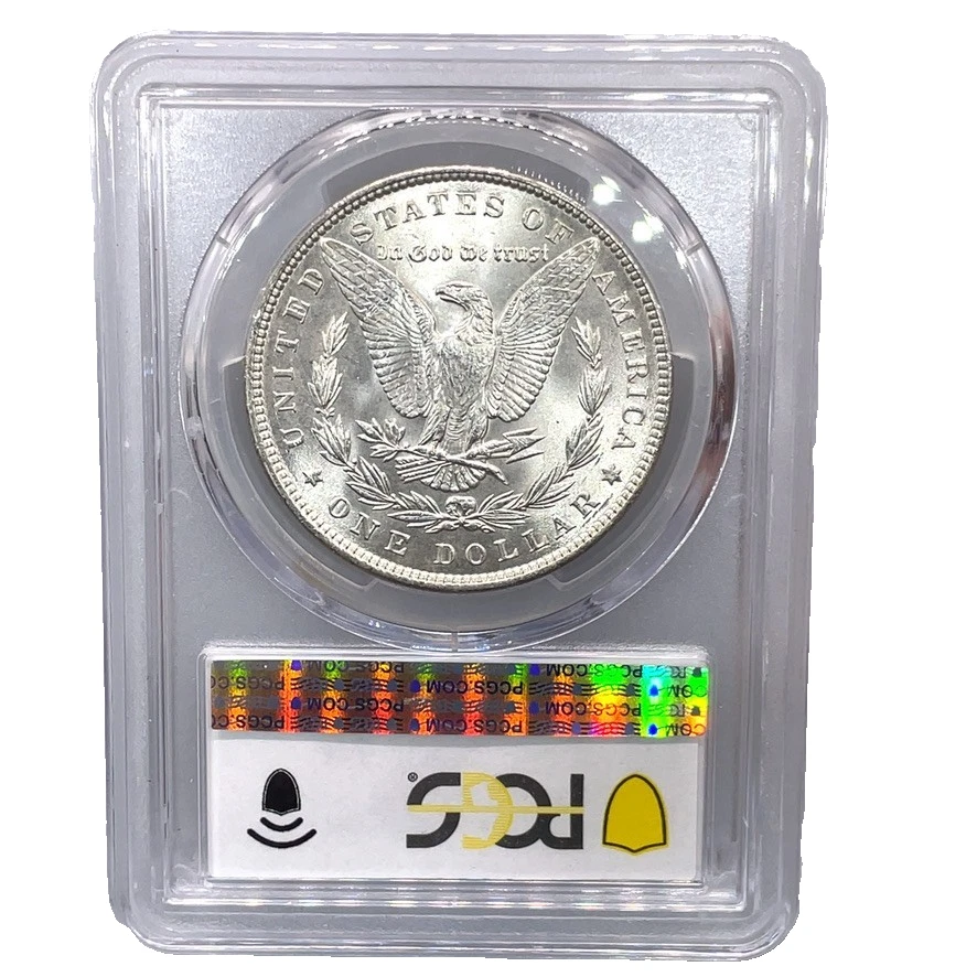 Dólar de plata Morgan 1896-P $1 graduación profesional MS63 envío gratuito EE. UU. Foto 2 de 4