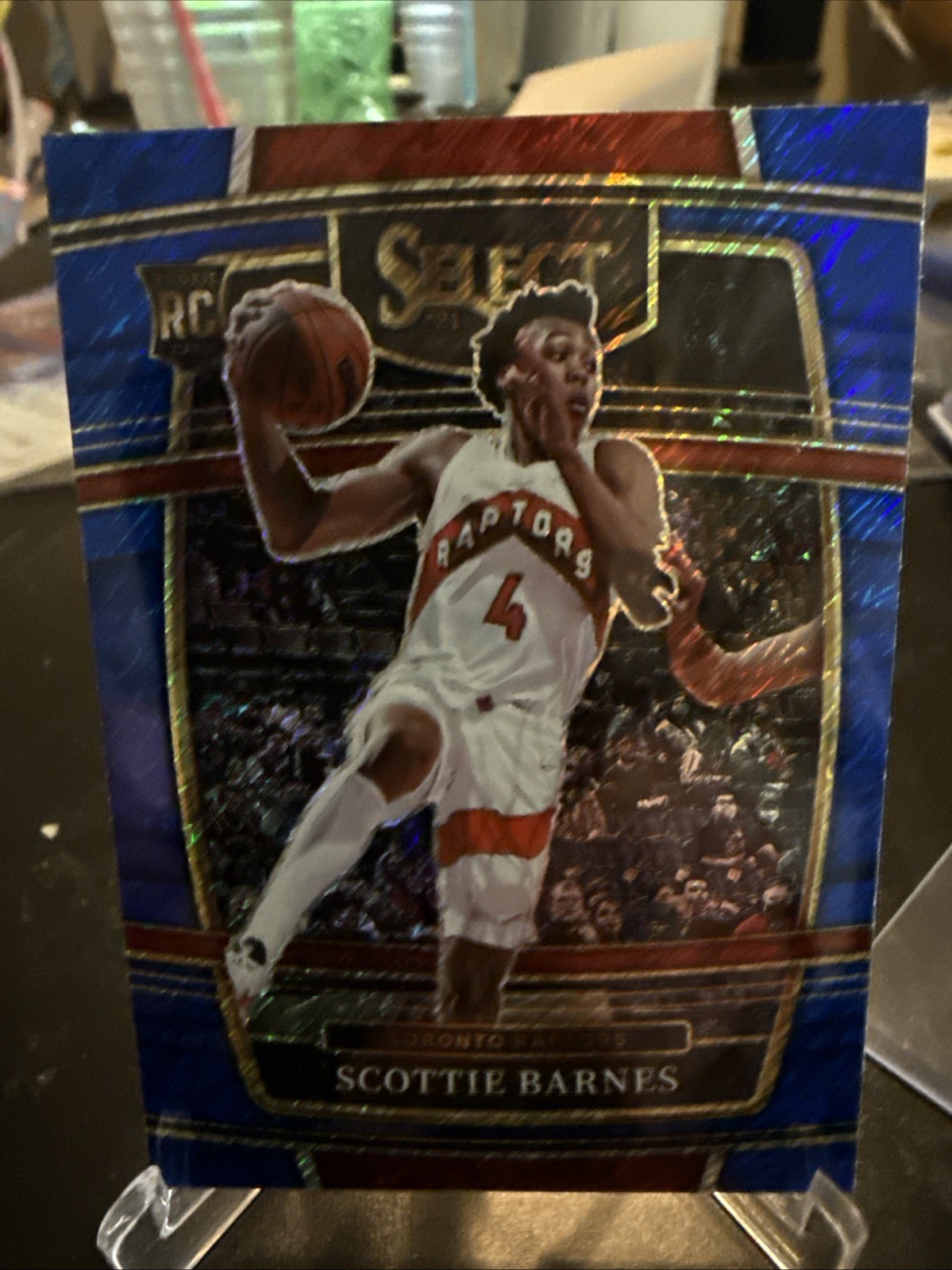 2021-22 Panini Select - Concourse Scottie Barnes #74 Blue Shimmer Prizm (RC)