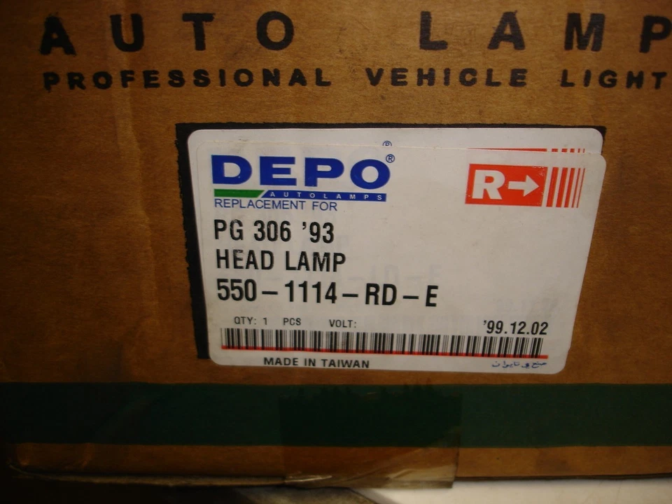 Peugeot 306 head light headlight right side new Depo - Image 3 of 3